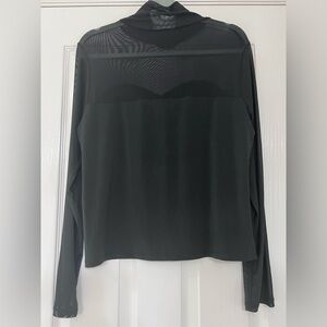 Chic Sheer Black Women's Blouse